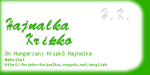 hajnalka kripko business card